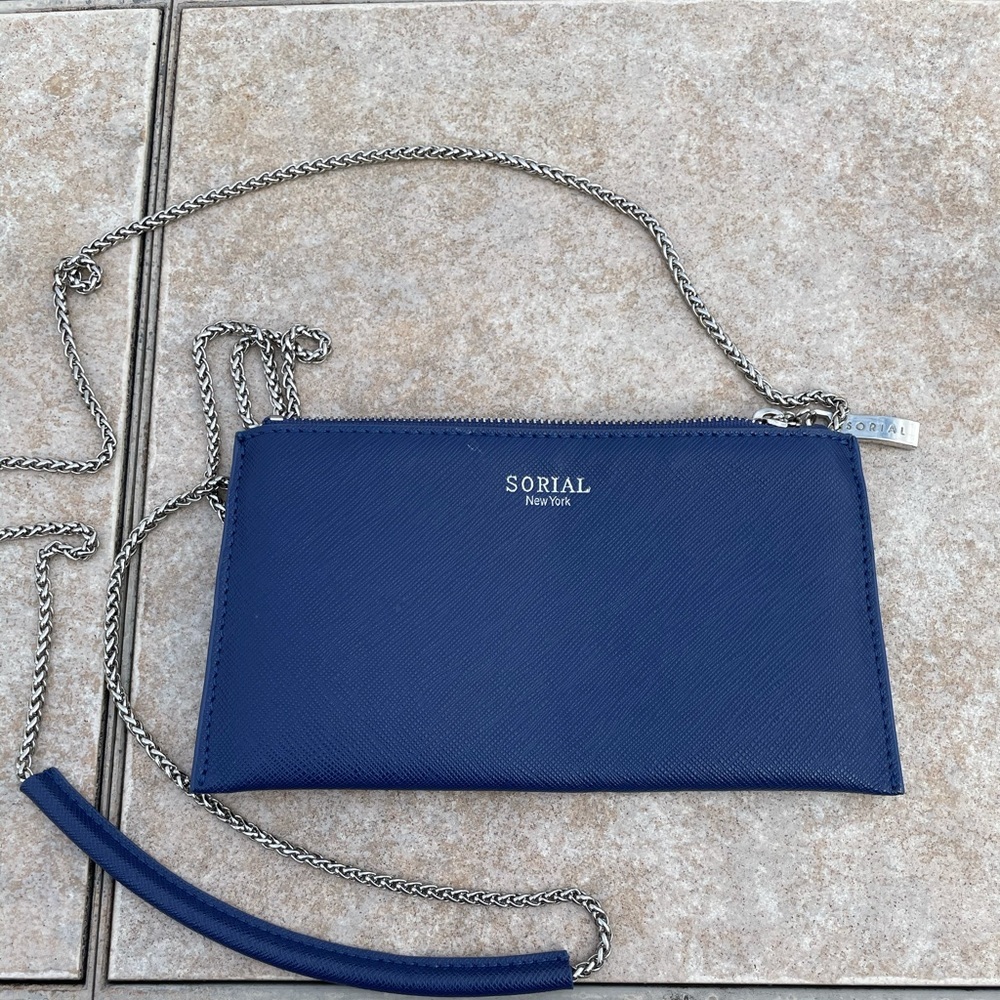 Sorial navy chain crossbody bag